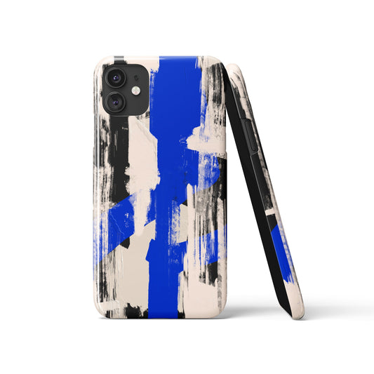 Modern Blue Abstract Painting iPhone Case