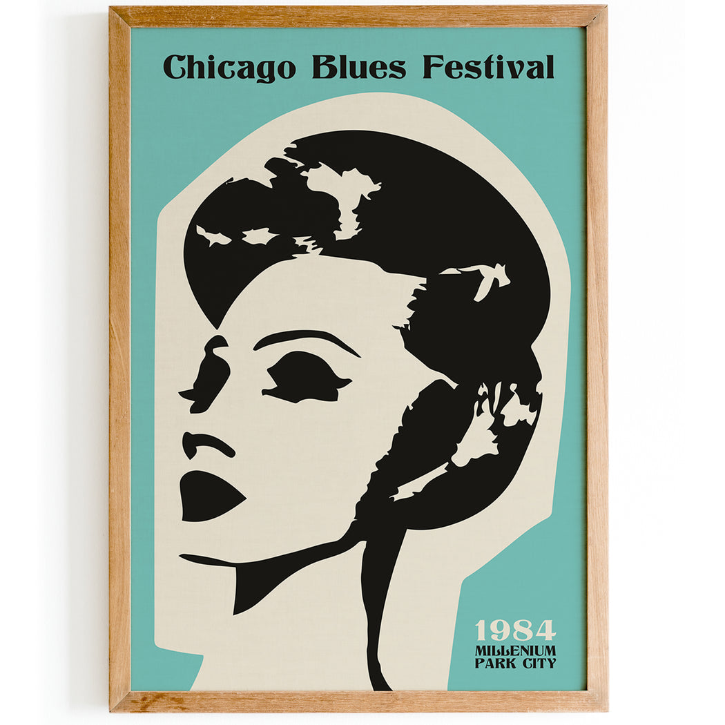 Chicago Blues Festival Music Poster