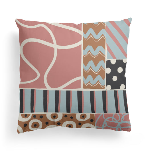 Modern Boho Abstract Art Throw Pillow