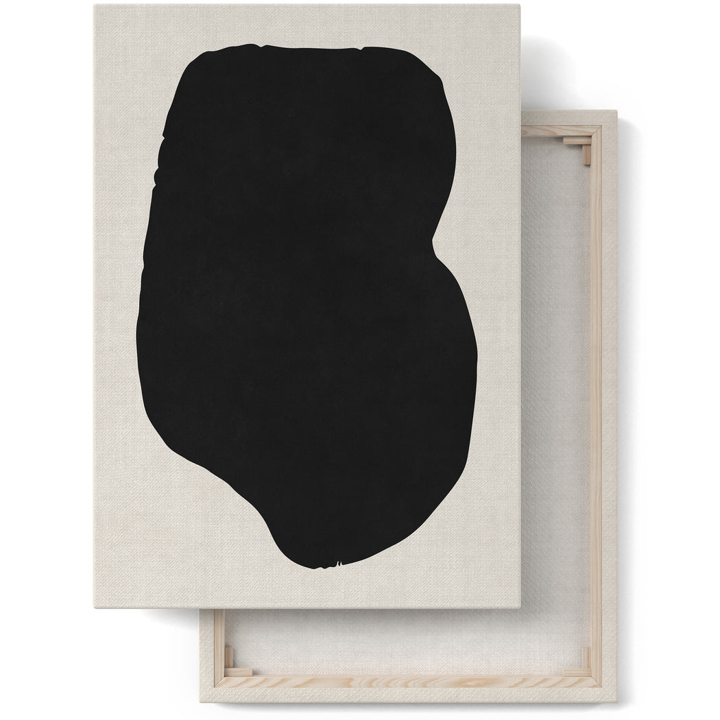 Modern Black Shape Abstract Canvas Print