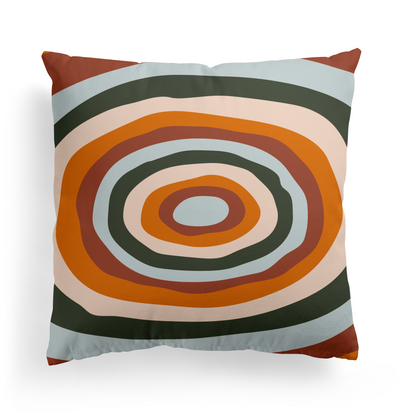 Etno Boho Gypsy Swirl Throw Pillow