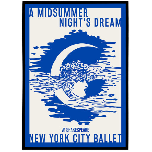 New York City Ballet Blue Poster