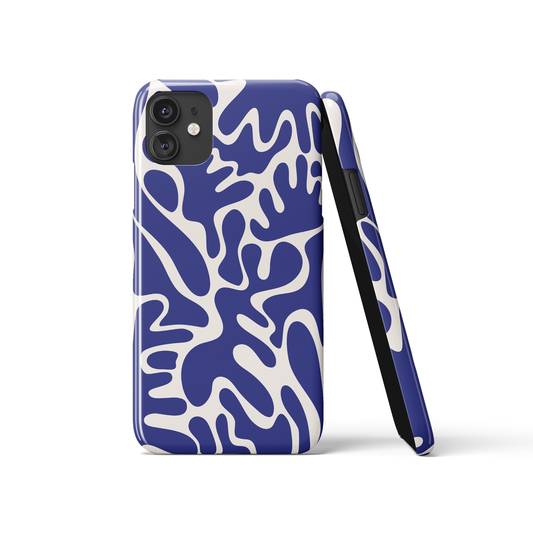 Blue Abstract Shapes iPhone Case