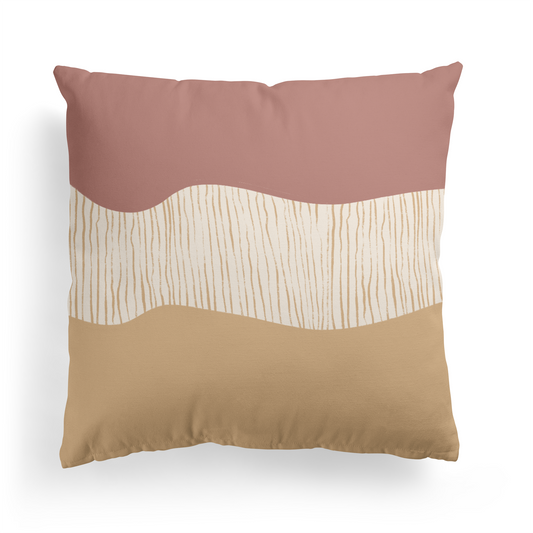 Boho Style Beige Home Decor Throw Pillow