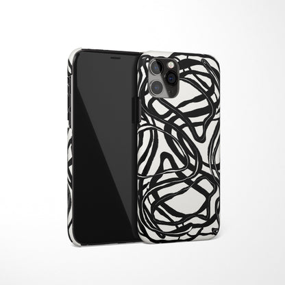 Black and White Drawing iPhone Case