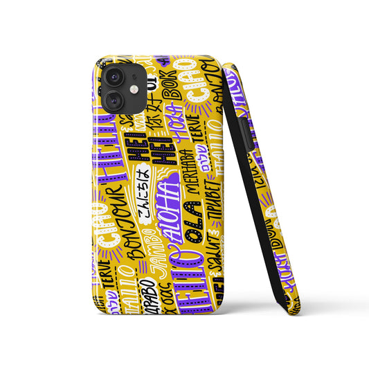 Bonjour Aloha Salut Hola iPhone Case