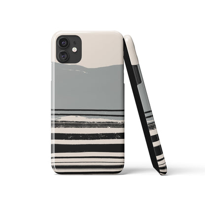 Grey Nordic Landscape iPhone Case