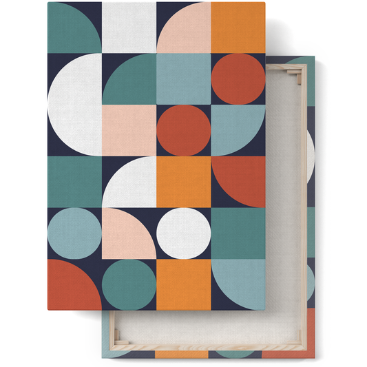 Colorful Geometric Bauhaus Wall Art Canvas Print