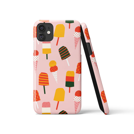 Retro Ice Cream Pink Pattern iPhone Case
