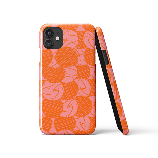 Pink&Orange Summer Abstract Pattern iPhone Case