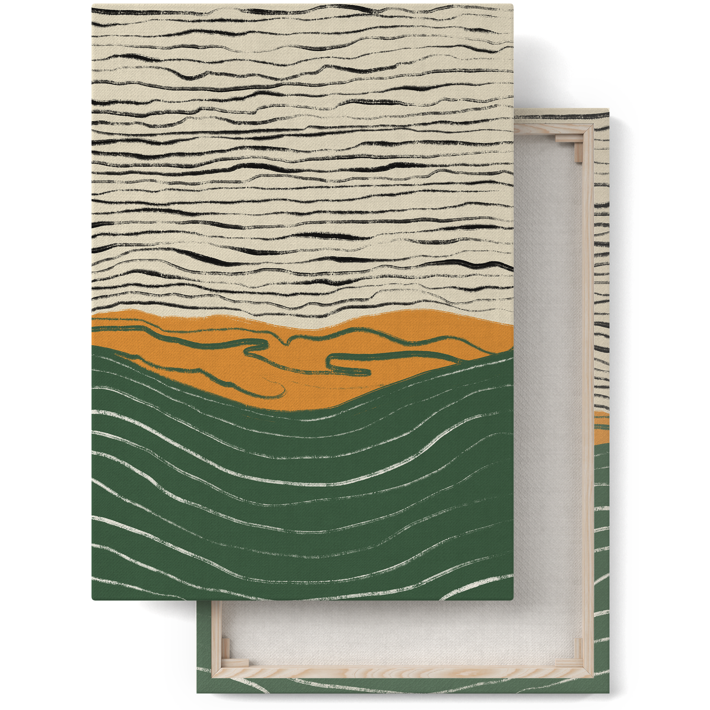 Abstract Mid Century Landscape Canvas Print