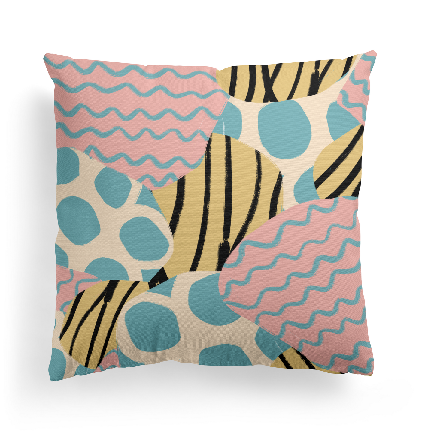 Retro Mid-century Modern Pattern Throw Pillow