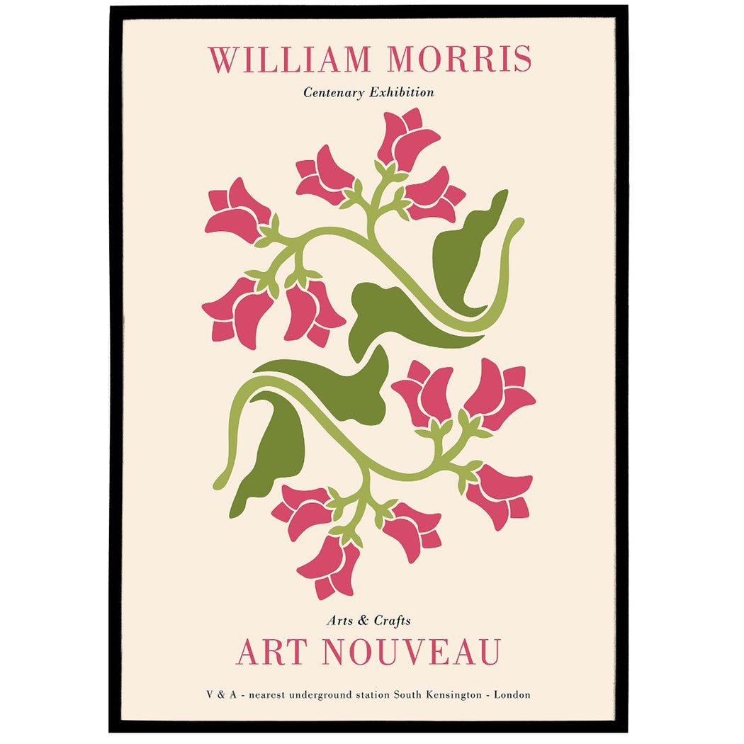 Pink Art Nouveau Poster