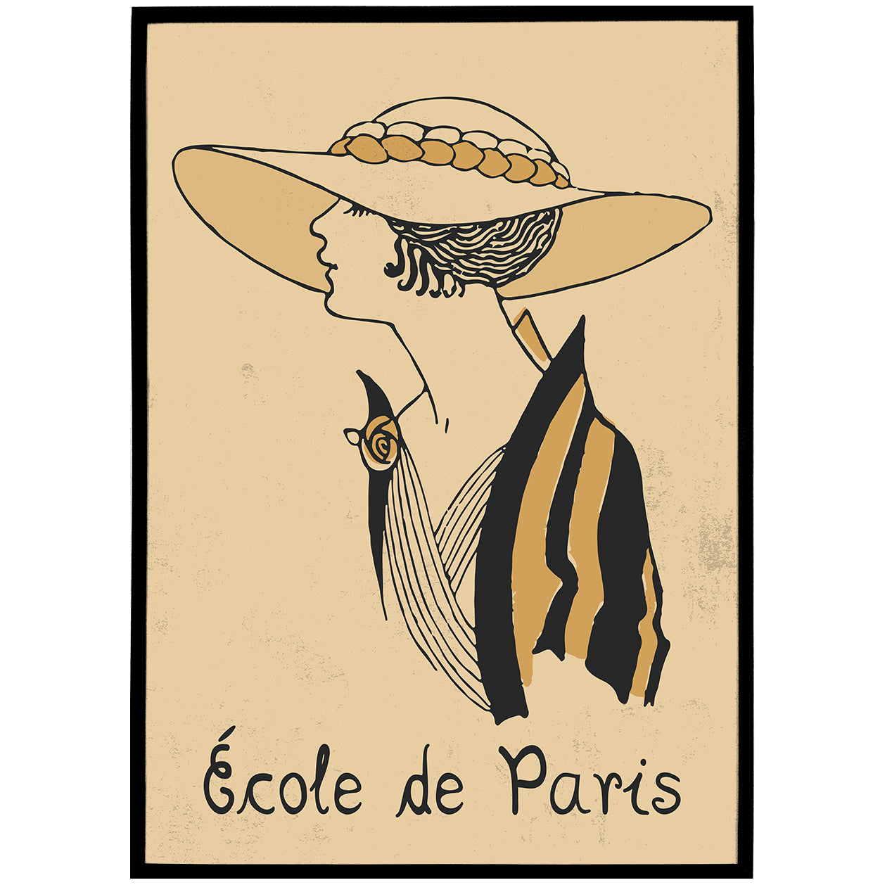 French Fashion Woman Poster