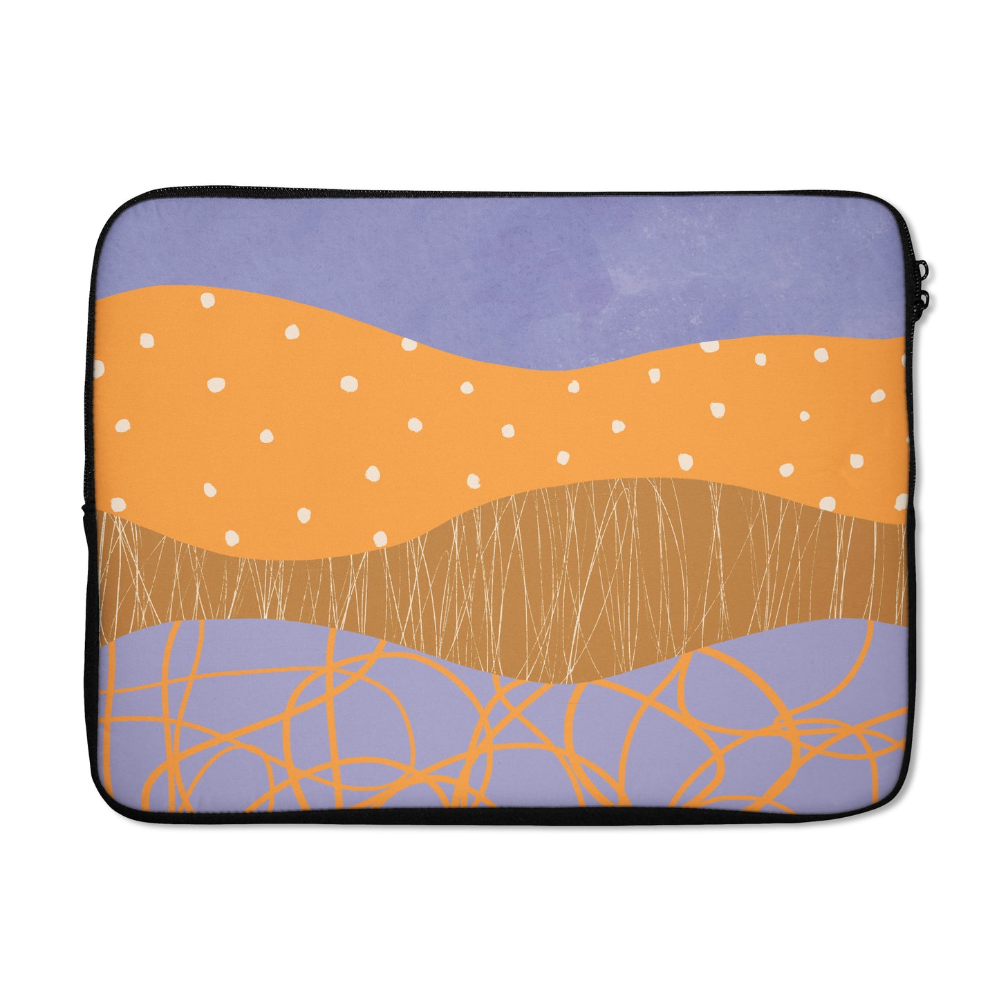 Purple Orange Abstract Art - Laptop Sleeve
