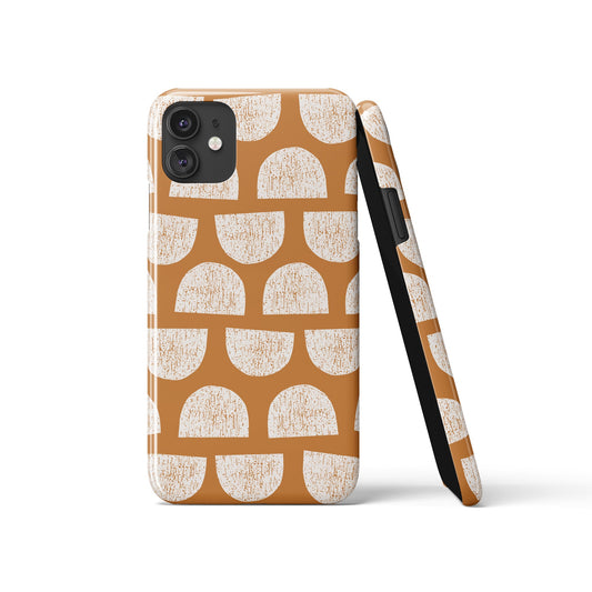 Retro Mustard Abstract iPhone Case