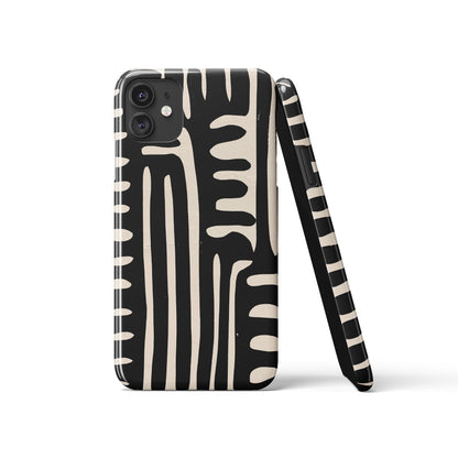 Black Aztec Art iPhone Case