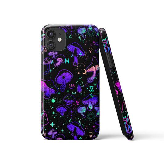 Dark Psychedelic Mushrooms iPhone Case