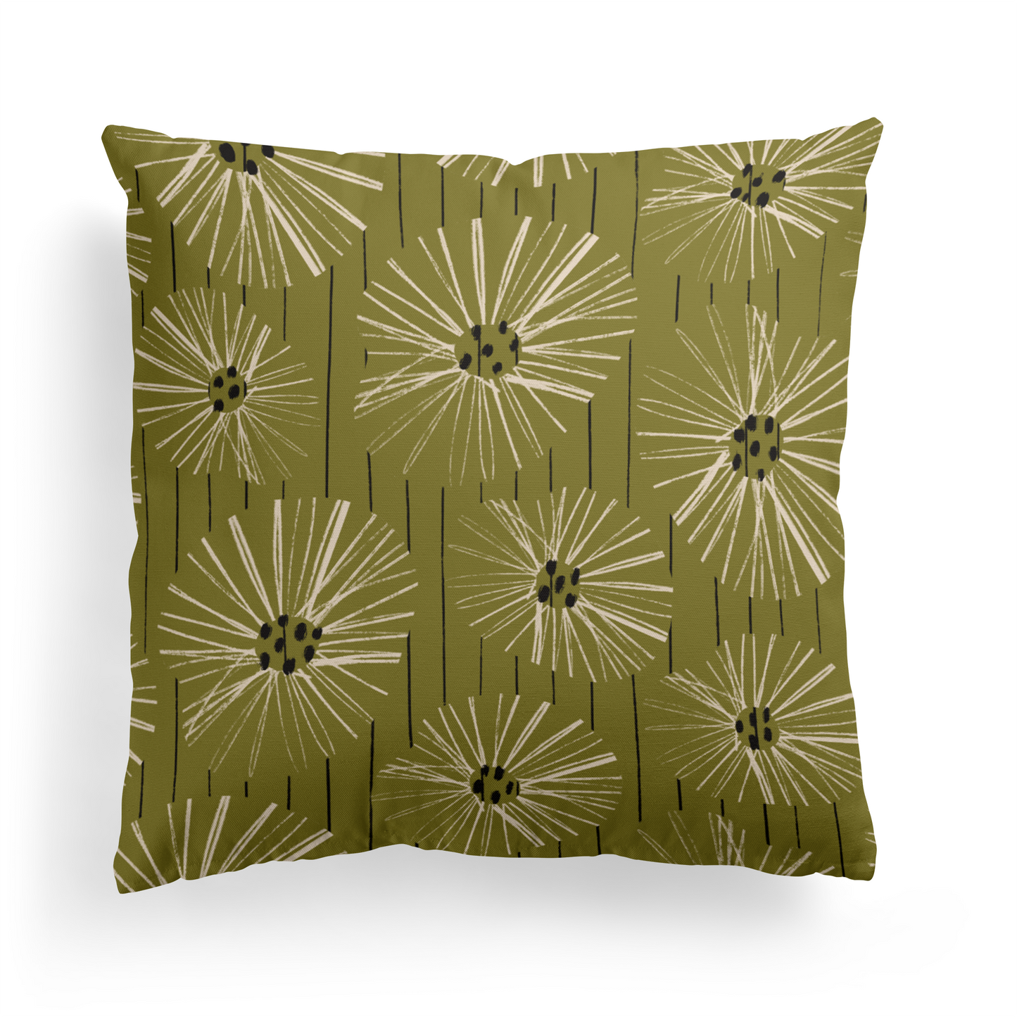 Farmhouse Decor Green Throw Pillow