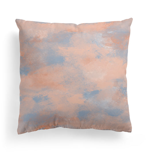 Throw Pillow with Bright Pastel Paintbrush