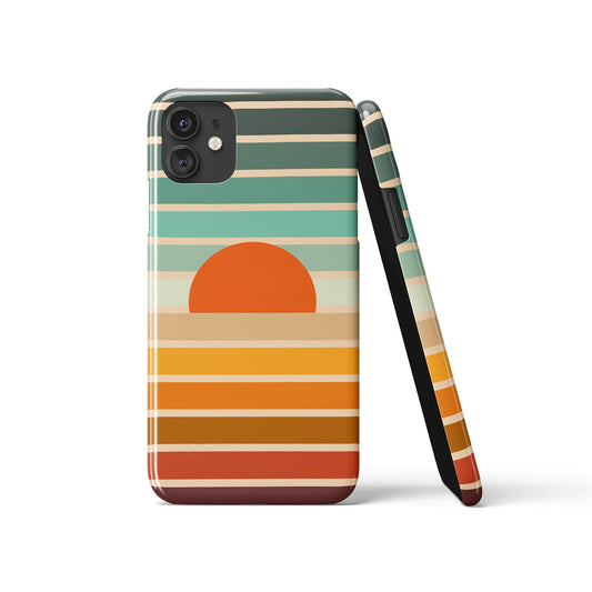 Retro Geometric Sun 60s 70s iPhone Case