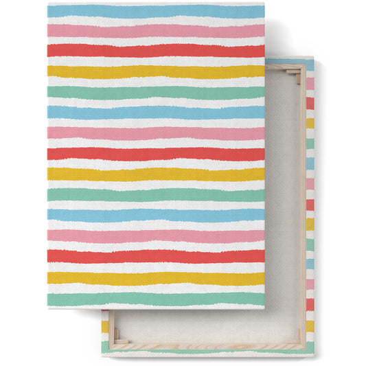 Colorful California Striped Canvas Print