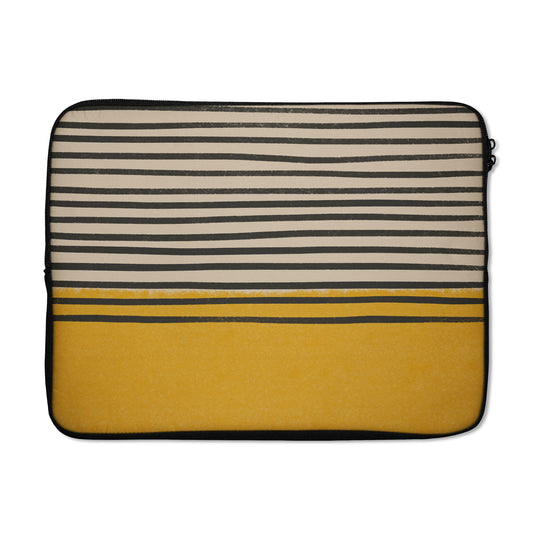 Yellow and Black Lines MacBook Sleeve