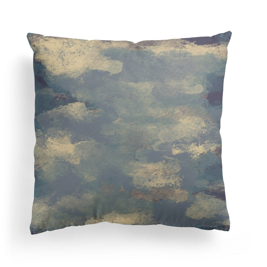 Dark Painted Acrylic Abstract Art Throw Pillow