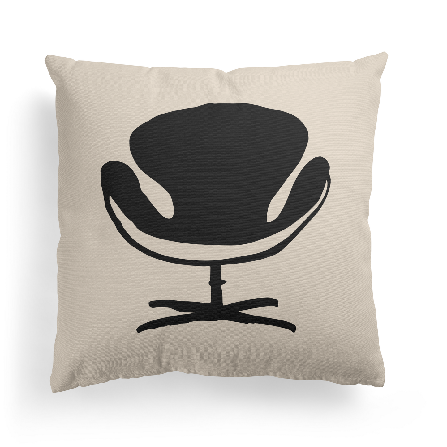 Retro Egg Chair Throw Pillow