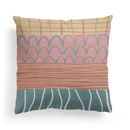 Retro Mid Century Modern Pattern Throw Pillow