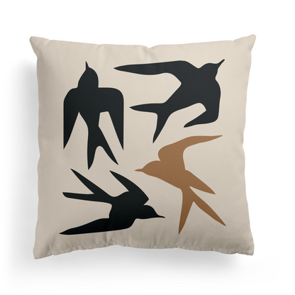 Bohemian Decor Birds Throw Pillow