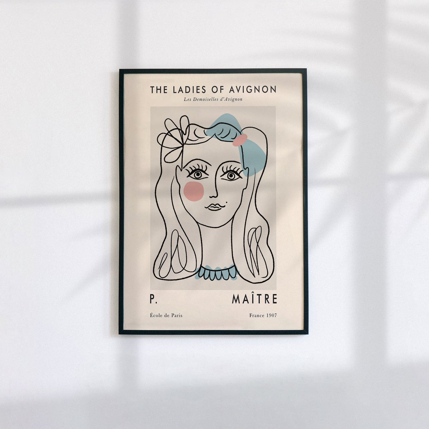 Line Art - The Ladies of Avignon - Poster