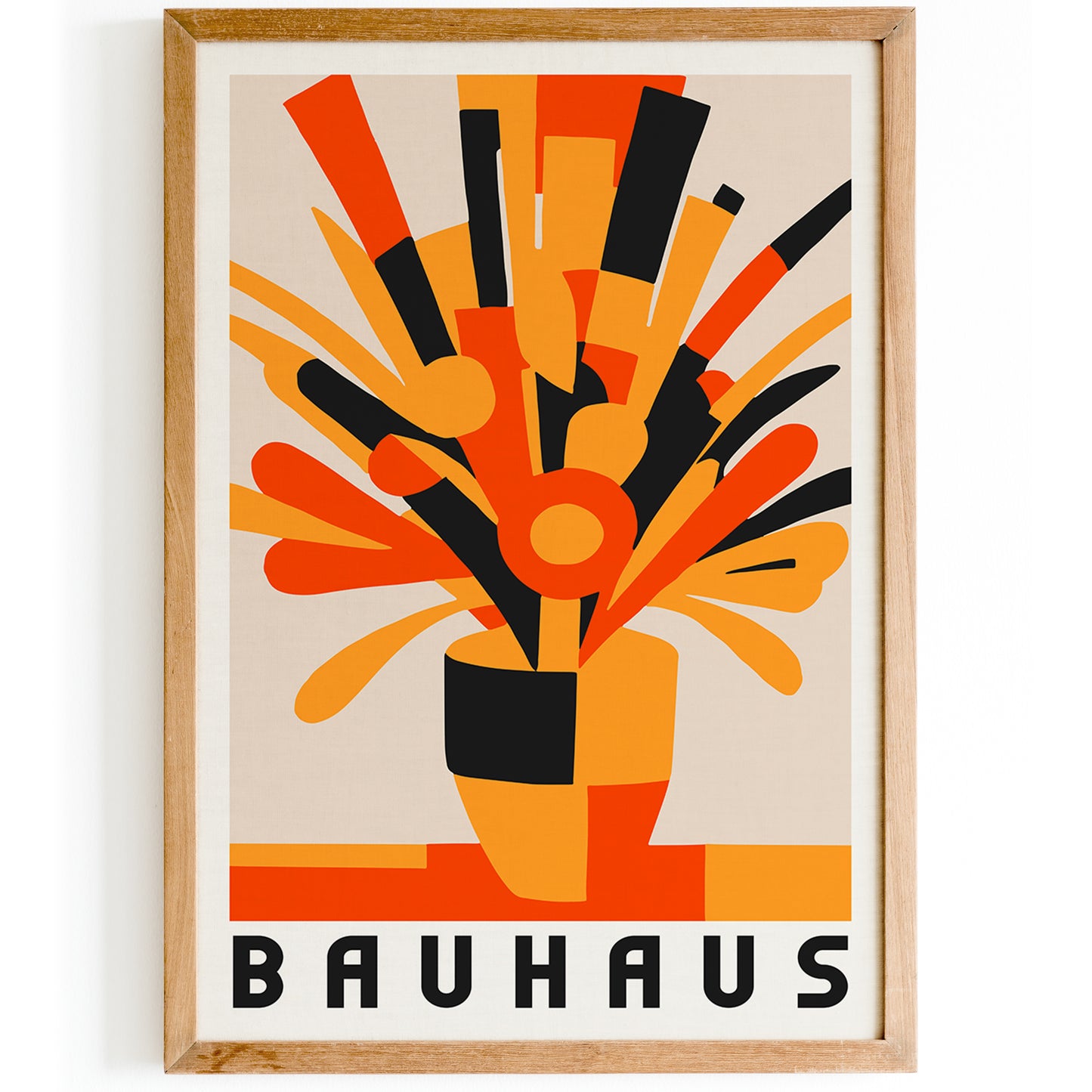 Bouquet of Flowers Bauhaus Print