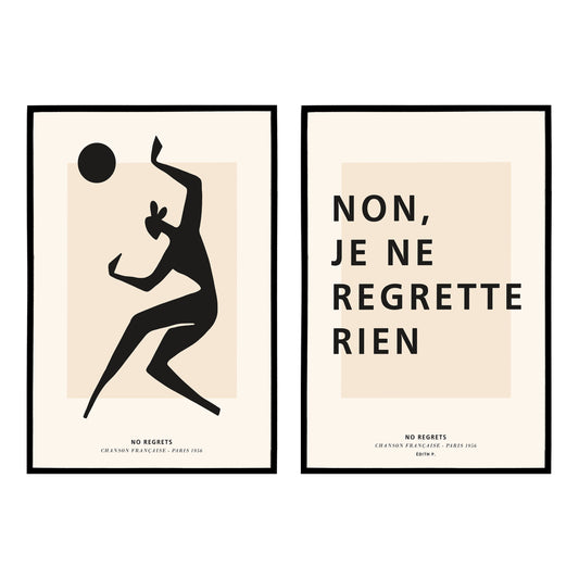 Set of 2 Edith Piaf Inspired Prints