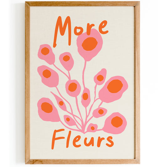 Pink More Fleurs Poster