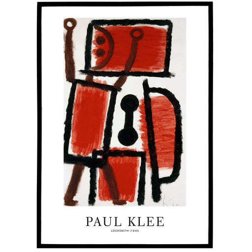 Paul Klee, Locksmith, Red Poster