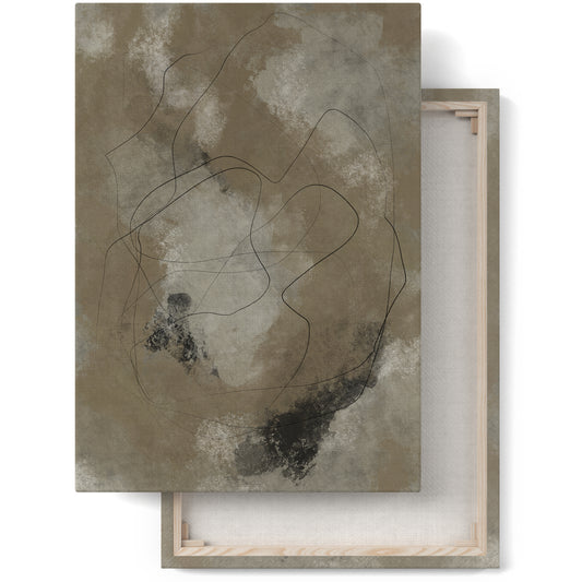 Dark Abstract Grunge Painting Canvas Print