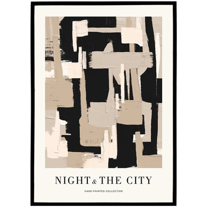 Night And The City Abstract Poster