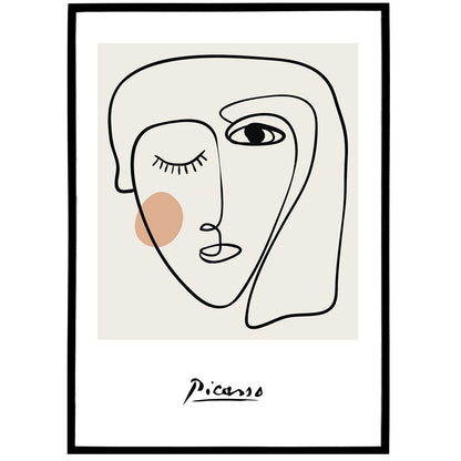 Picasso Inspired Face Poster