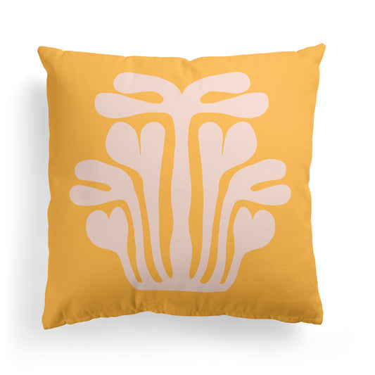 Yellow Flower Throw Pillow