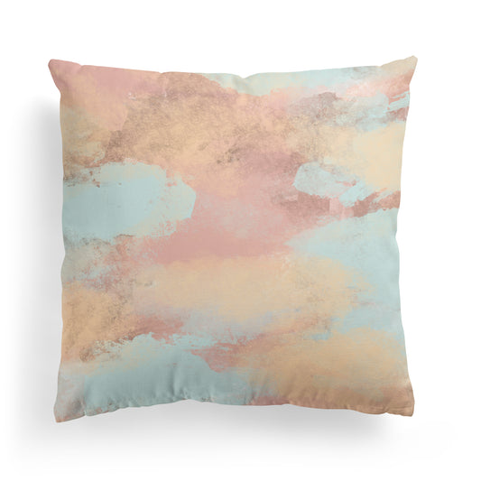 Pastel Hand Painted Abstract Gradient Throw Pillow