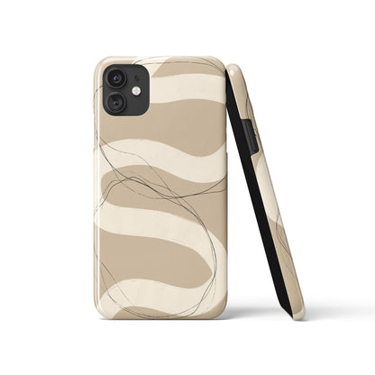 Abstract Beige Minimalist iPhone Case