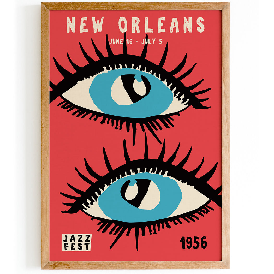 New Orleans Jazz Fest Retro Poster