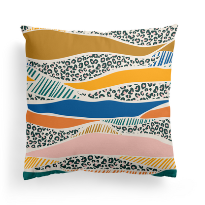 Abstract Modern Wildlife Pattern Throw Pillow