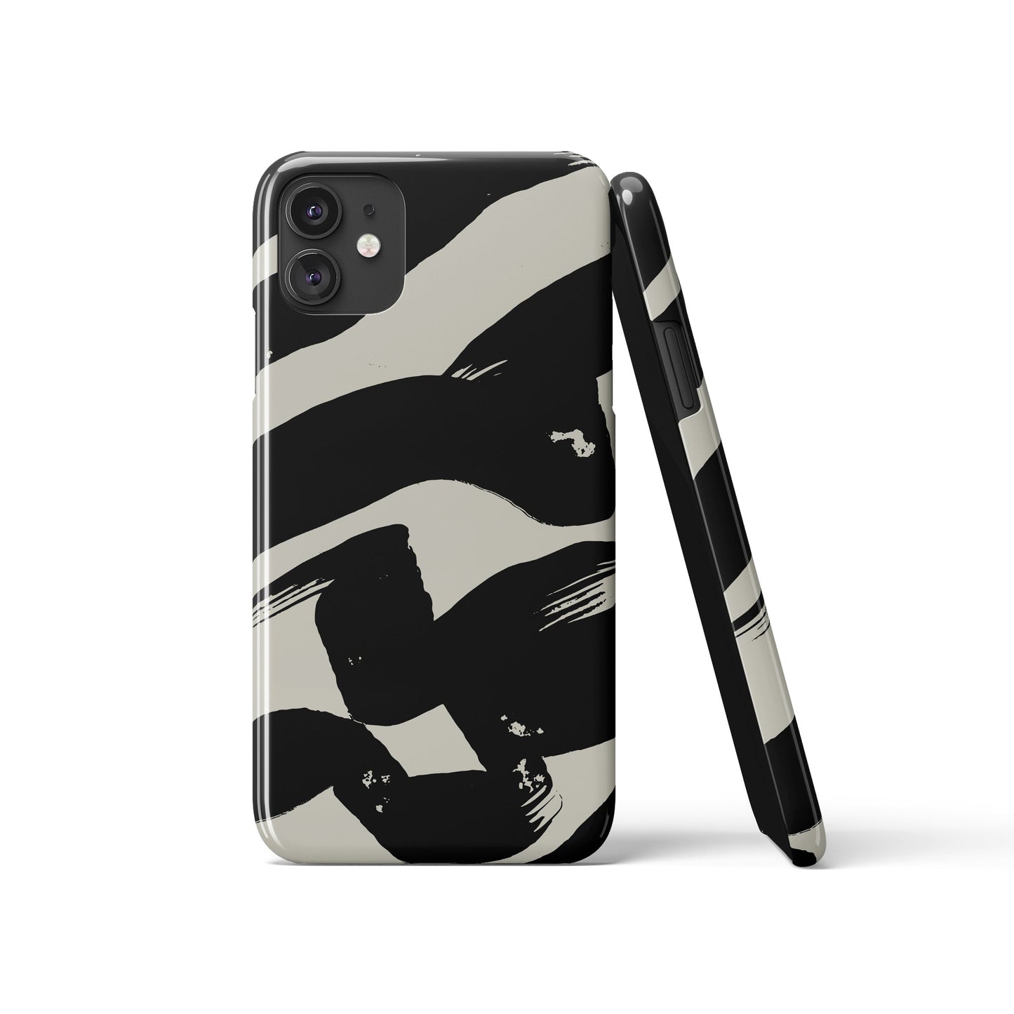 Black Modern Line Art iPhone Case