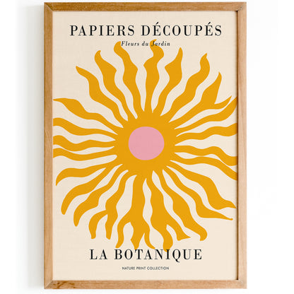 Papiers Decoupes Yellow Sun Poster