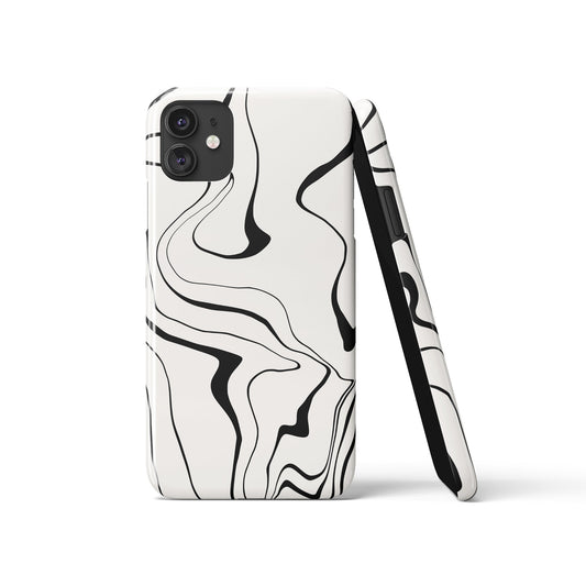 Nordic Swirl B&W iPhone Case