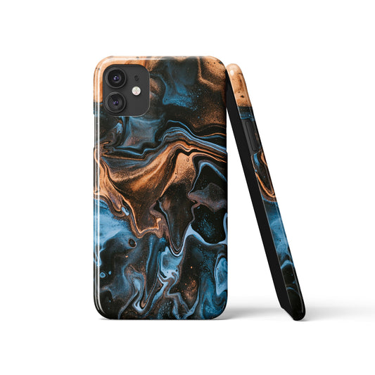 Blue Modern Swirl iPhone Case