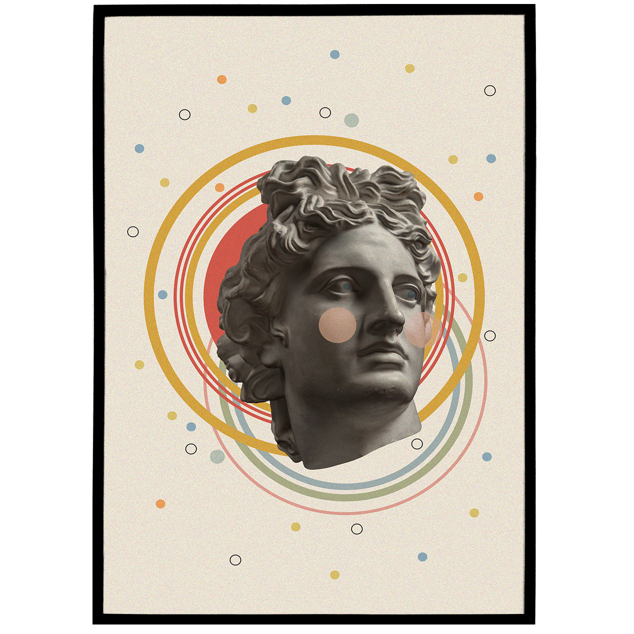 Antique Sculpture Collage Poster