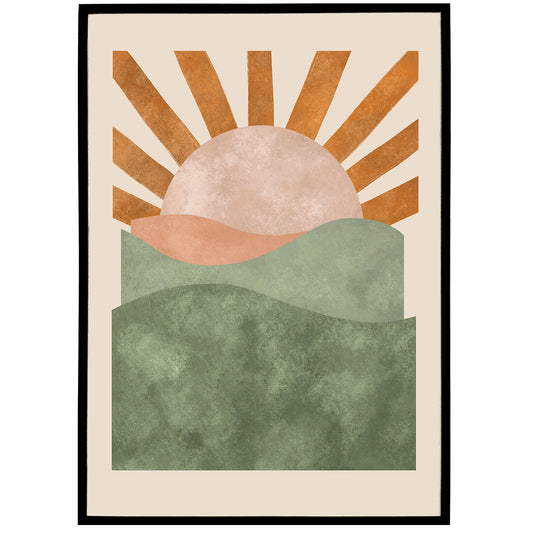 Painted Bohemian Sunset Poster